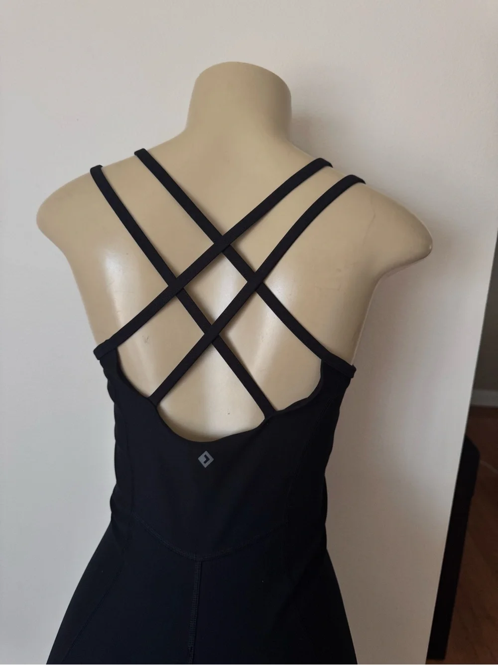 Women’s Black Strappy Back Active Jumpsuit